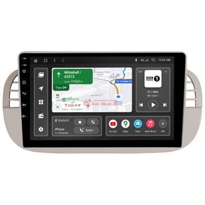 Штатна магнітола GAZER M8009-312 Fiat 500 2007-2014