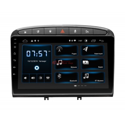 Штатна магнітола Incar XTA-7004 Peugeot 308 2007-2013, 408 2011+ black