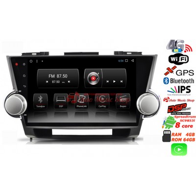Штатна магнітола Penhui DAFT-2690 IPS DSP 4G Toyota Highlander 2008-2013